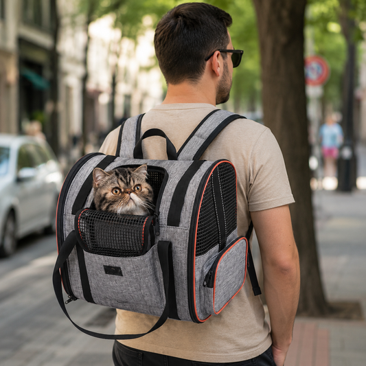 3-in-1 Cat Carrier Backpack for Travel & Car Rides
