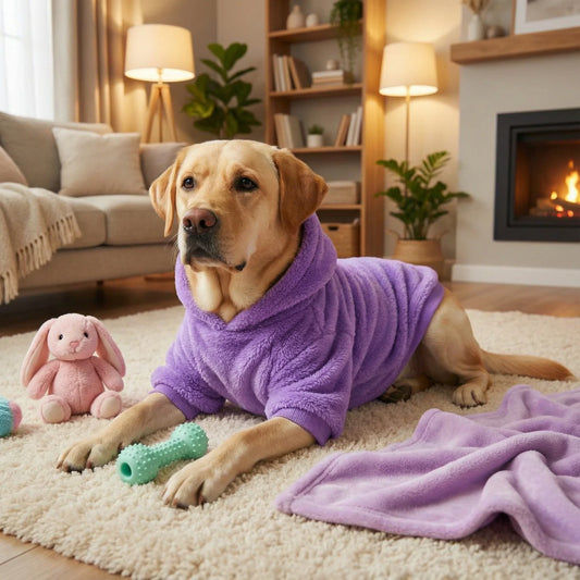 Fleece Dog Hoodie – Warm Plush Winter Coat