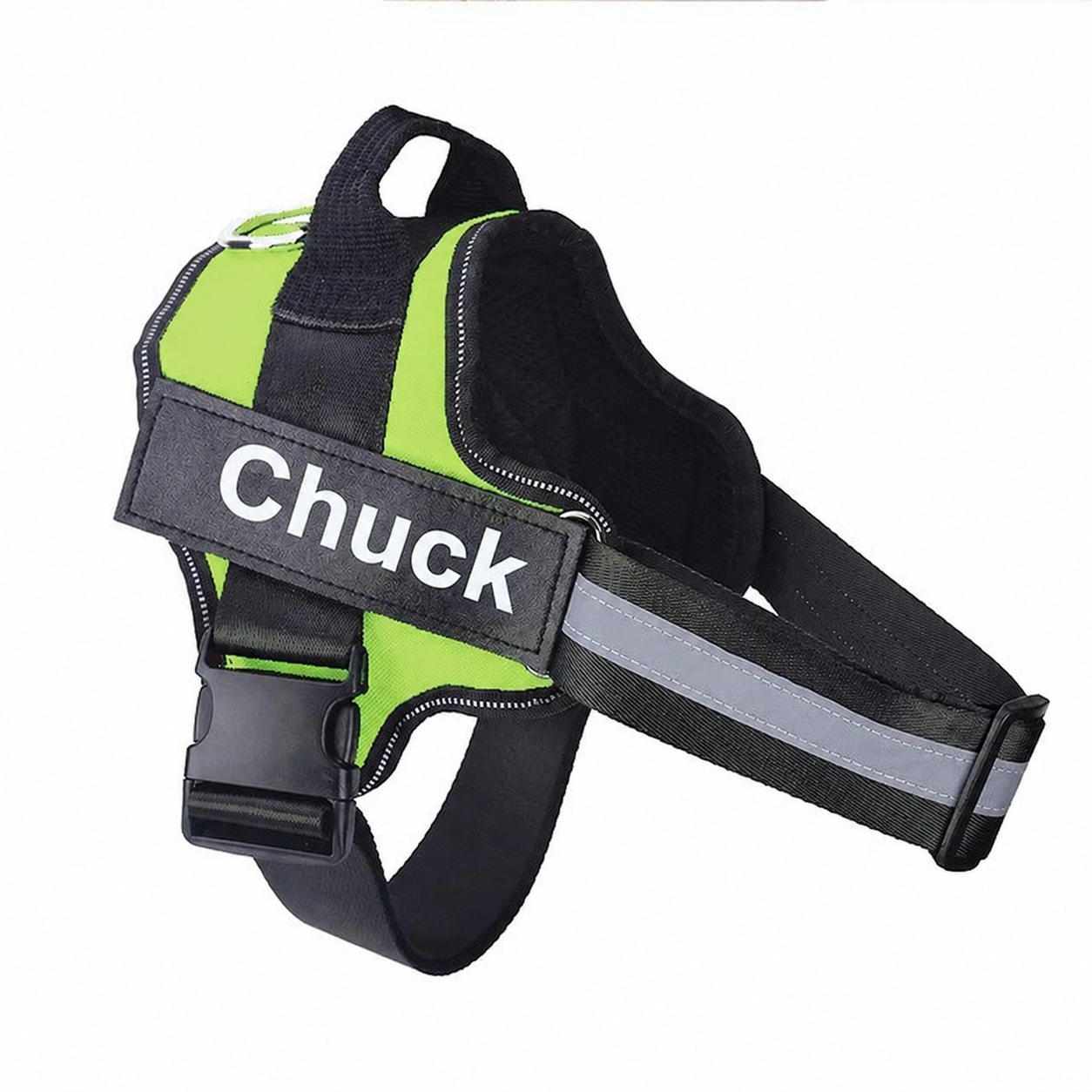 Personalised No-Pull Dog Harness with Reflective Safety Chest Strap and ID Patch