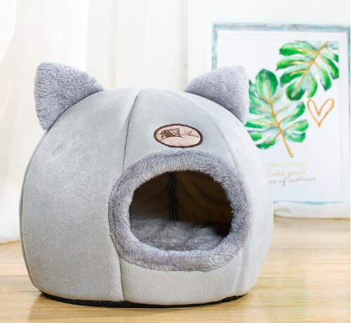 Cat Ear Cosy Cave Bed for Cats, Kittens and Small Dogs