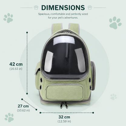 Panoramic Bubble Pet Carrier Backpack — Hands-Free Travel for Cats & Small Dogs