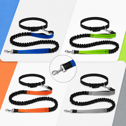 Hands-Free Bungee Dog Leash with Adjustable Waist Belt