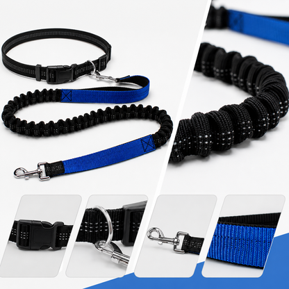 Hands-Free Bungee Dog Leash with Adjustable Waist Belt