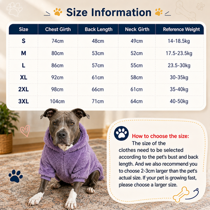 Fleece Dog Hoodie – Warm Plush Winter Coat