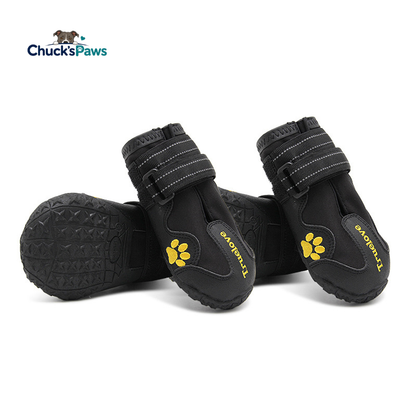 Waterproof Dog Boots with Anti-Slip Sole & Reflective Trim