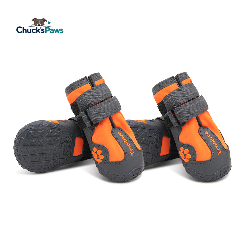 Waterproof Dog Boots with Anti-Slip Sole & Reflective Trim