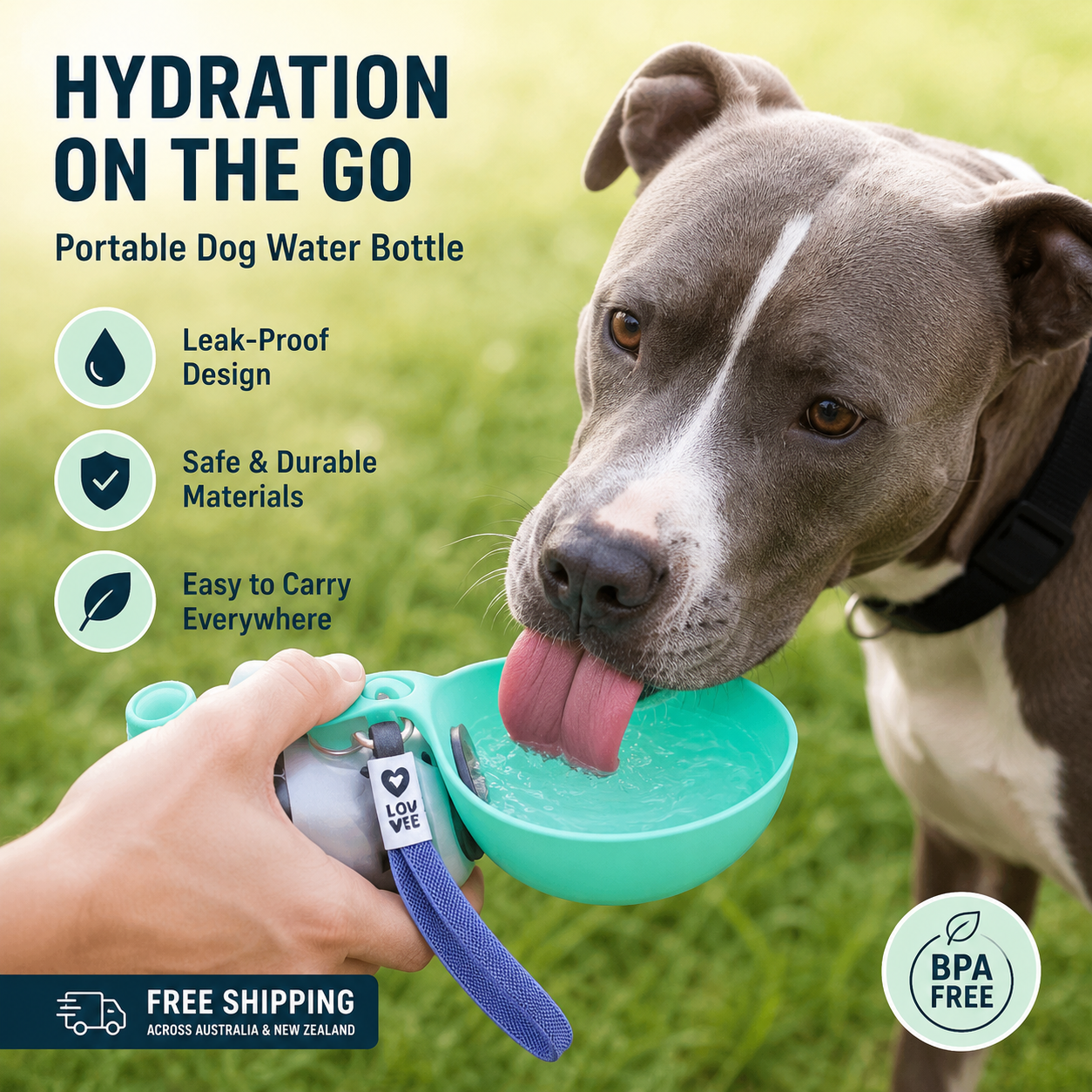 Portable Dog Water Bottle — Folding Travel Bowl