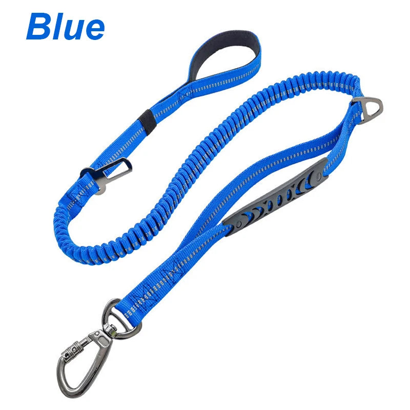 Tactical Retractable Dog Lead with Reflective Trim