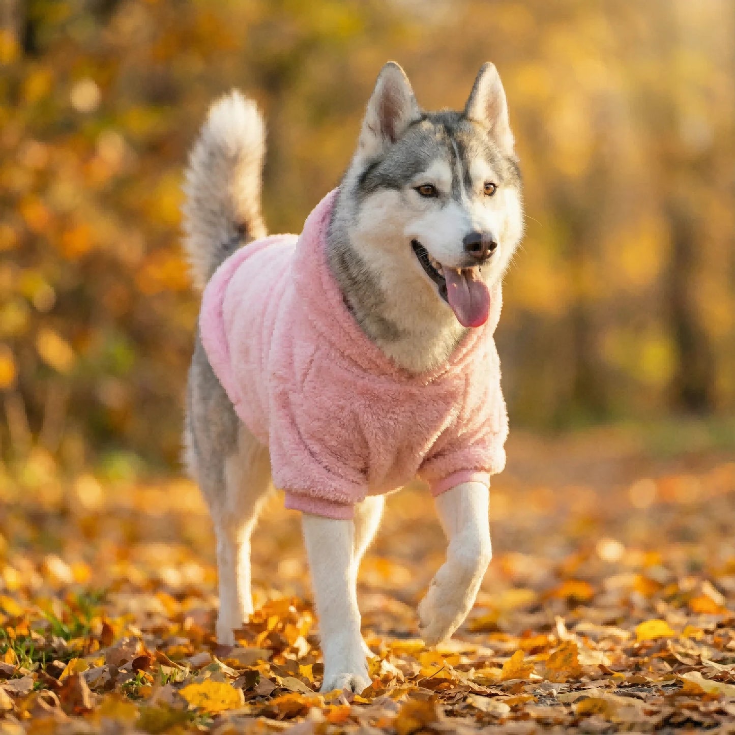 Fleece Dog Hoodie – Warm Plush Winter Coat