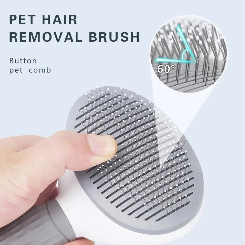 Self-Cleaning Pet Grooming Brush – Deshedding & Dematting Comb for Dogs & Cats