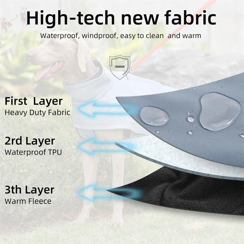 AdventureDry™ Waterproof Dog Coat | Warm Fleece-Lined Rain Jacket for Dogs