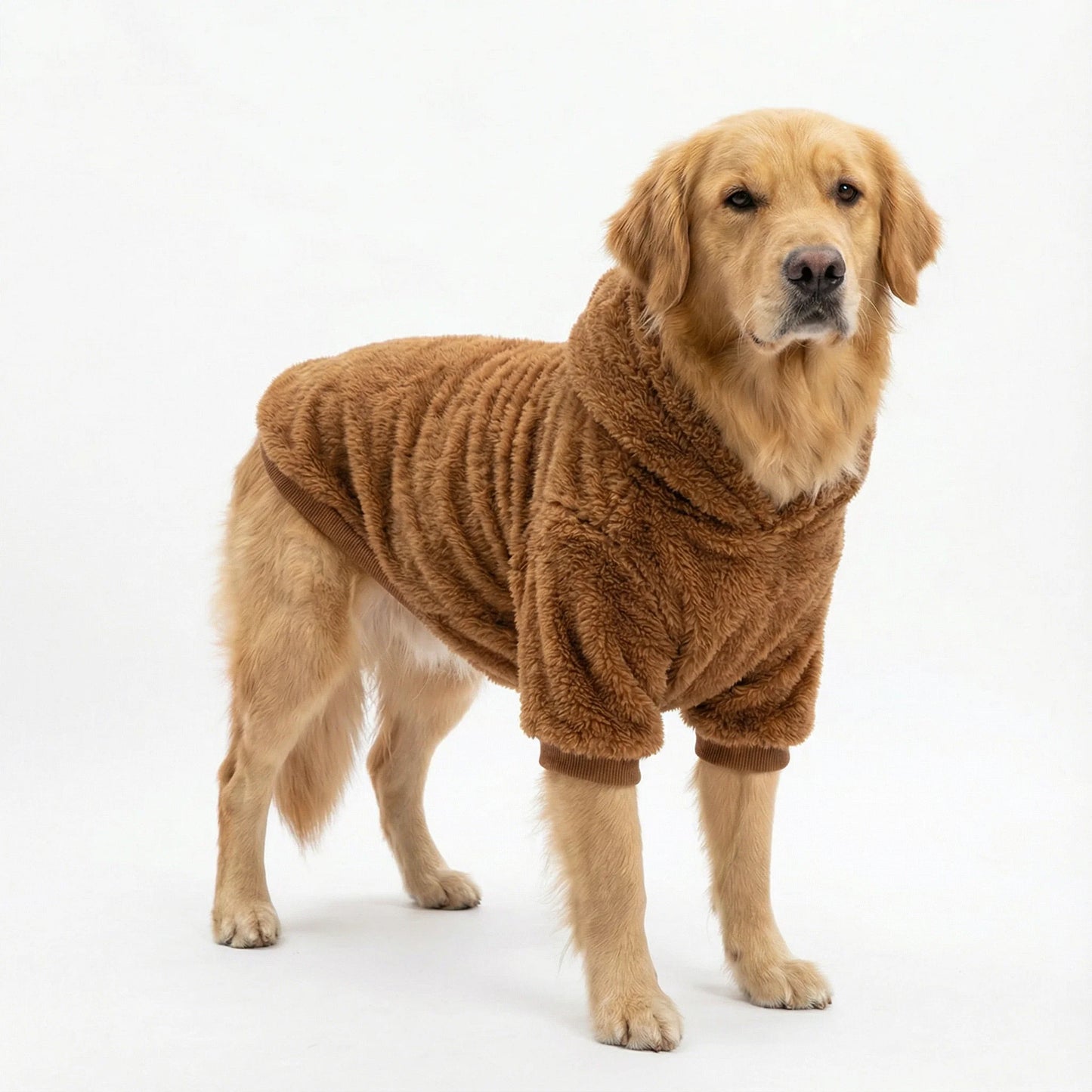 Fleece Dog Hoodie – Warm Plush Winter Coat