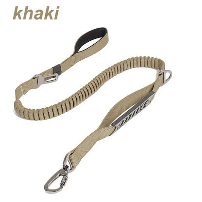 Tactical Retractable Dog Lead with Reflective Trim