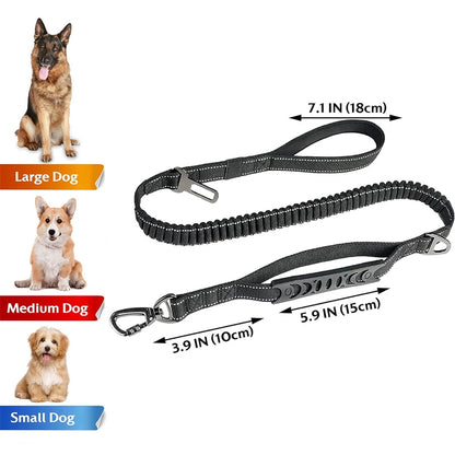 Tactical Retractable Dog Lead with Reflective Trim