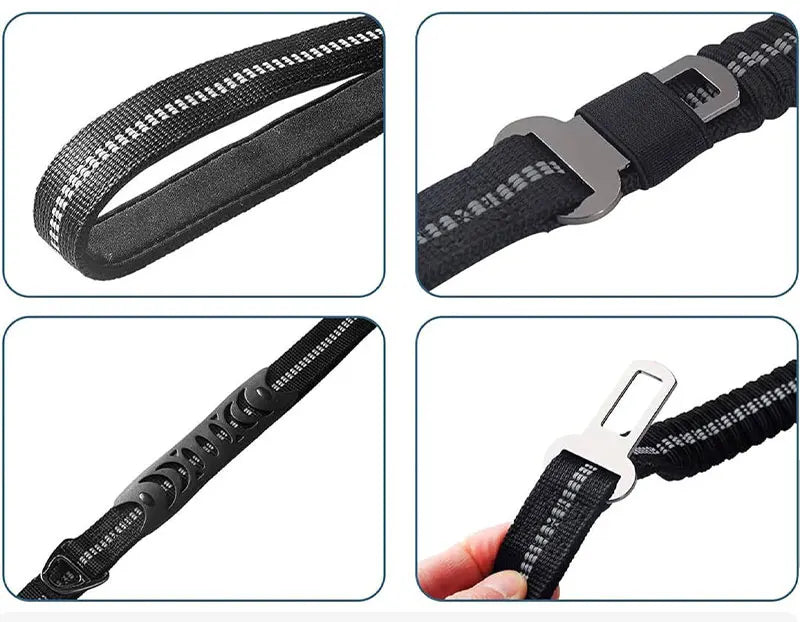 Tactical Retractable Dog Lead with Reflective Trim