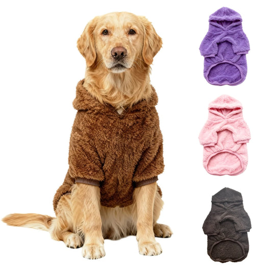 Fleece Dog Hoodie – Warm Plush Winter Coat