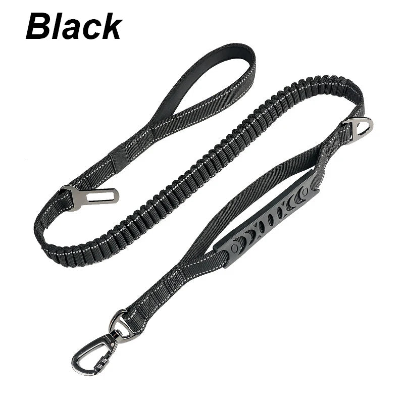 Tactical Retractable Dog Lead with Reflective Trim