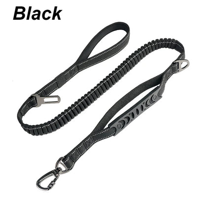 Tactical Retractable Dog Lead with Reflective Trim