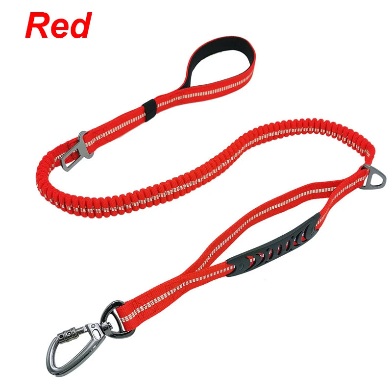Tactical Retractable Dog Lead with Reflective Trim