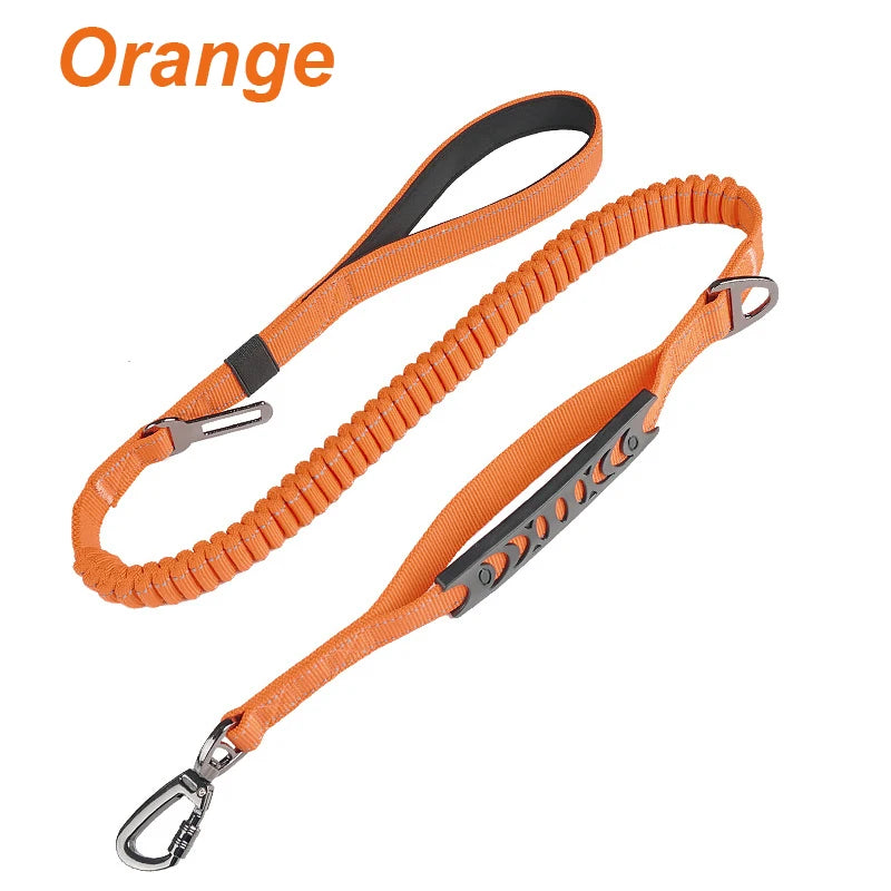 Tactical Retractable Dog Lead with Reflective Trim