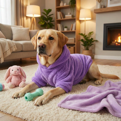 Fleece Dog Hoodie – Warm Plush Winter Coat