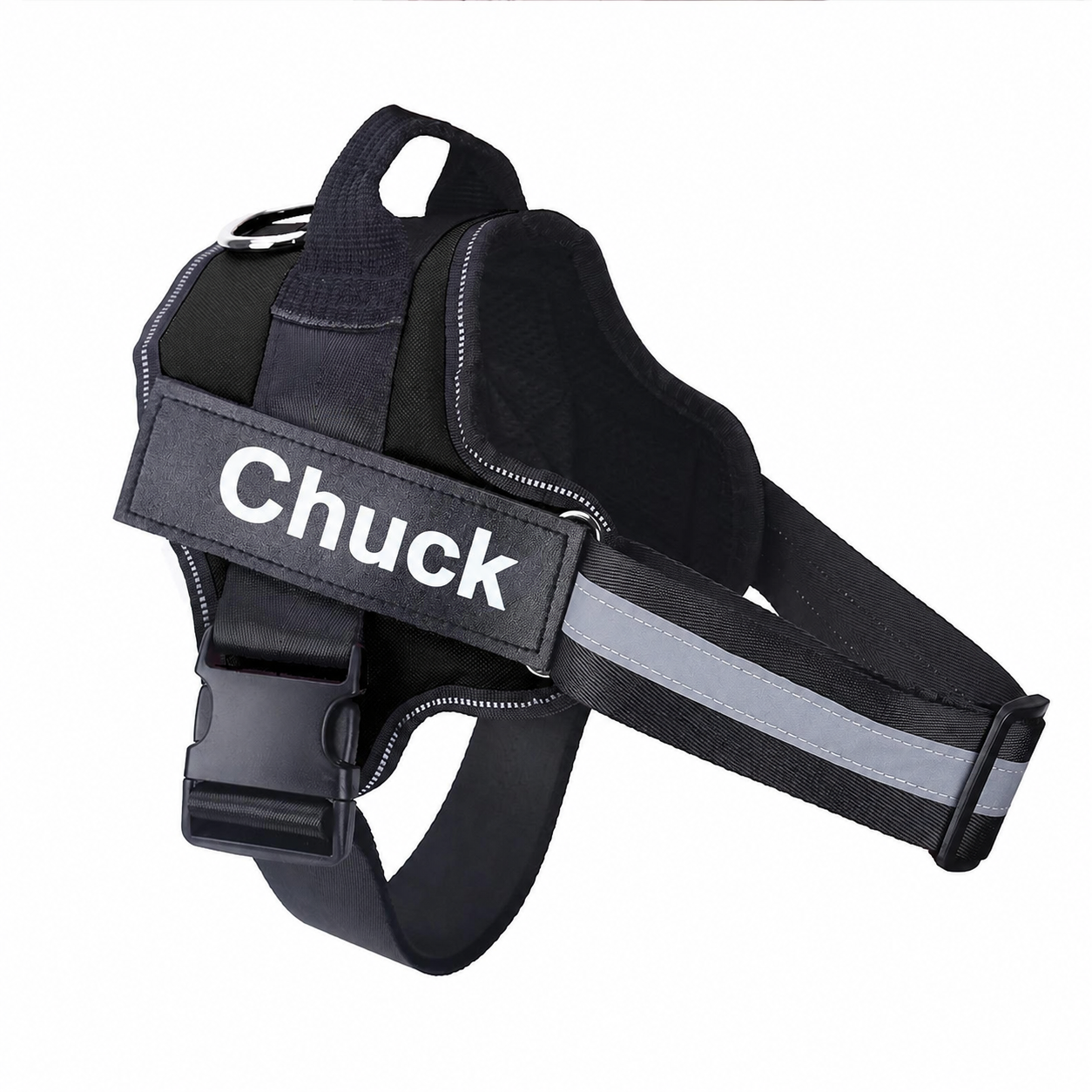 Personalised No-Pull Dog Harness with Reflective Safety Chest Strap and ID Patch