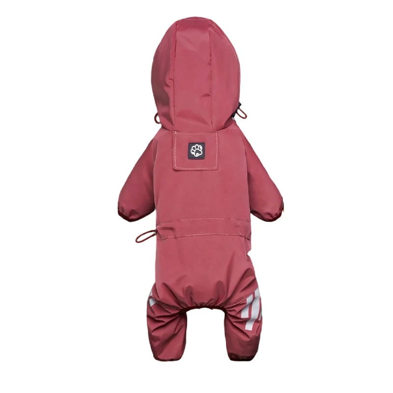 Waterproof Dog Rain Suit with Reflective Full-Body Coverage
