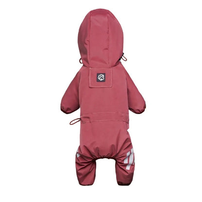 Waterproof Dog Rain Suit with Reflective Full-Body Coverage