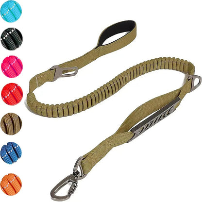 Tactical Retractable Dog Lead with Reflective Trim