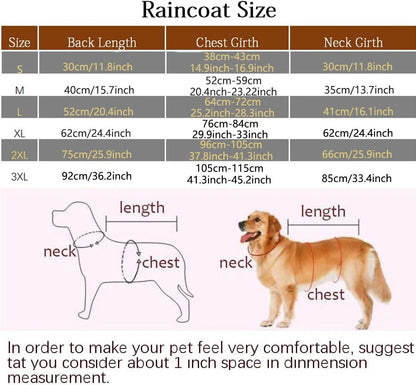 Waterproof Dog Raincoat with Reflective Hood