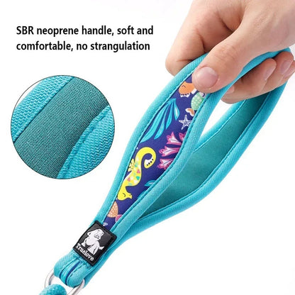 Floral Dog Lead with Neoprene Padded Handle