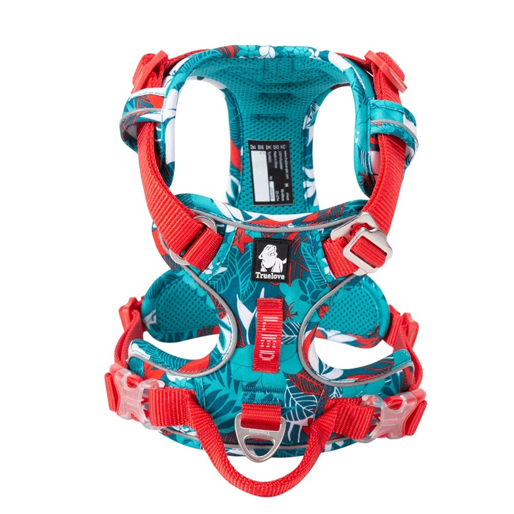 Padded Dog Harness with Reflective Mesh & Aluminium D-Ring