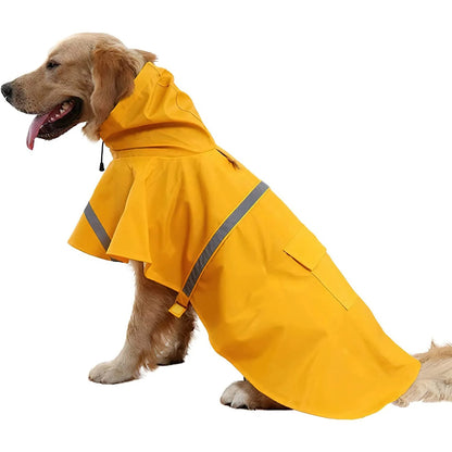 Waterproof Dog Raincoat with Reflective Hood