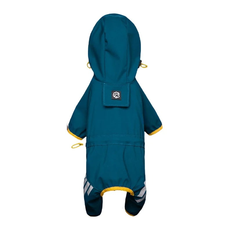 Waterproof Dog Rain Suit with Reflective Full-Body Coverage