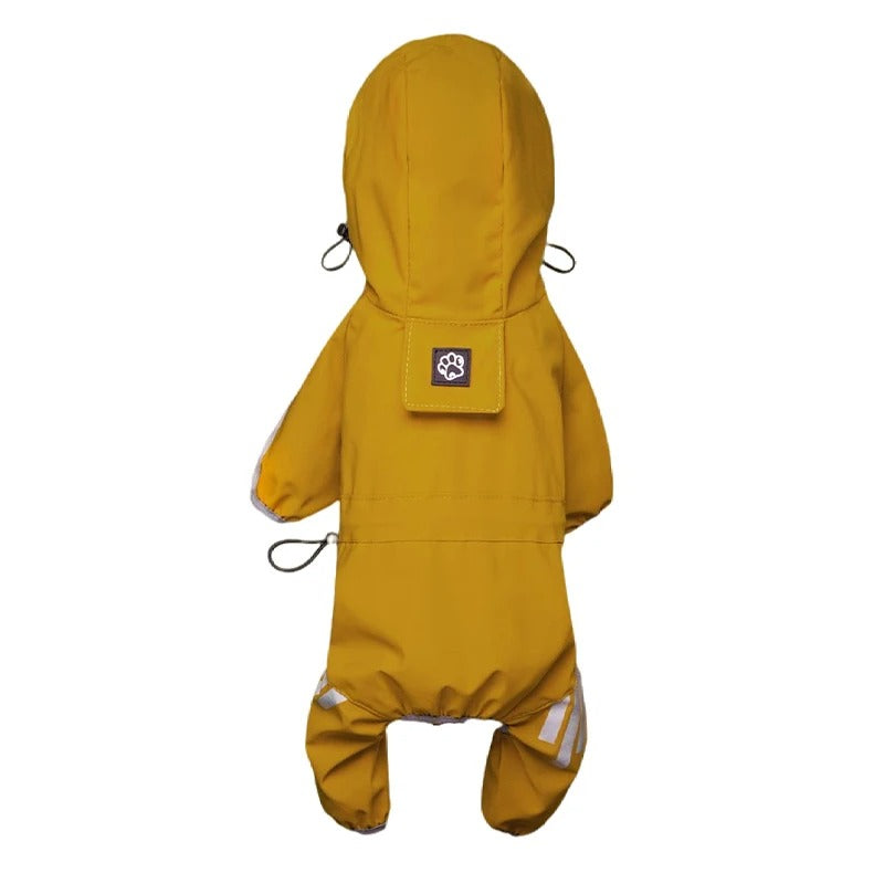 Waterproof Dog Rain Suit with Reflective Full-Body Coverage