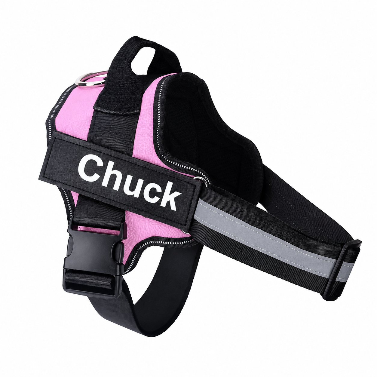 Personalised No-Pull Dog Harness with Reflective Safety Chest Strap and ID Patch