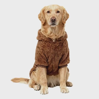 Fleece Dog Hoodie – Warm Plush Winter Coat