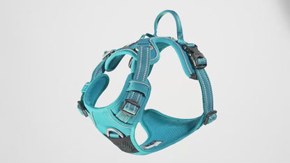 Padded Dog Harness with Reflective Mesh & Aluminium D-Ring