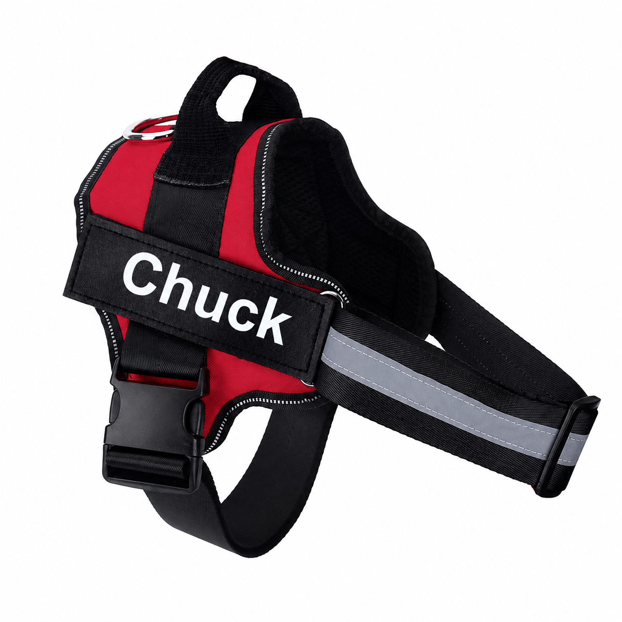Personalised No-Pull Dog Harness with Reflective Safety Chest Strap and ID Patch